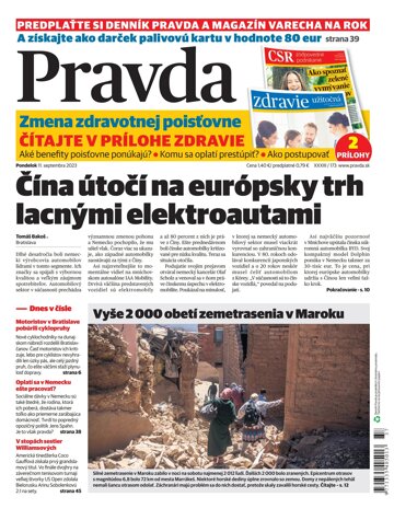 Obálka e-magazínu Pravda 11. 9. 2023