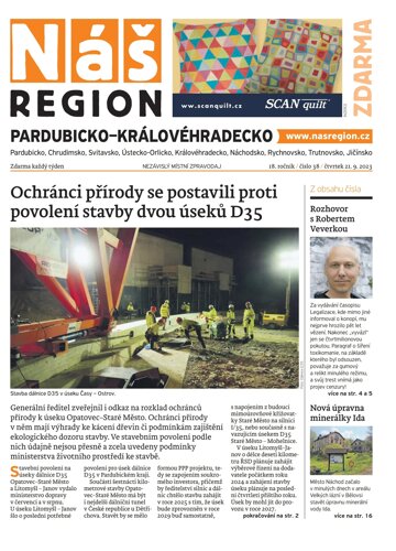 Obálka e-magazínu Náš Region - Pardubicko/Královéhradecko 38/2023