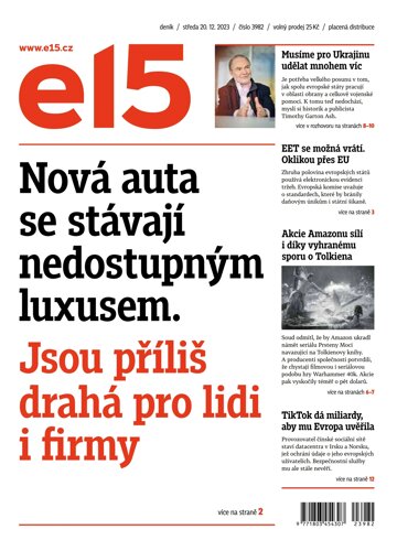 Obálka e-magazínu E15 20.12.2023