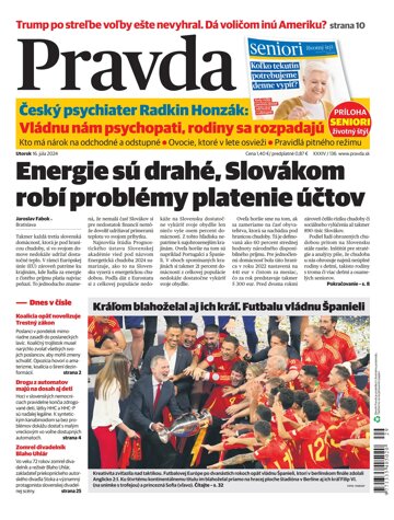 Obálka e-magazínu Pravda 16. 7. 2024