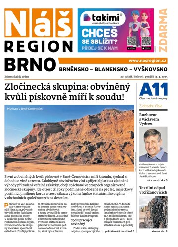Obálka e-magazínu Náš Region - Brno 16/2025