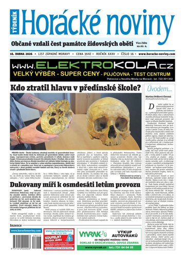 Obálka e-magazínu Horácké Noviny 16/2026