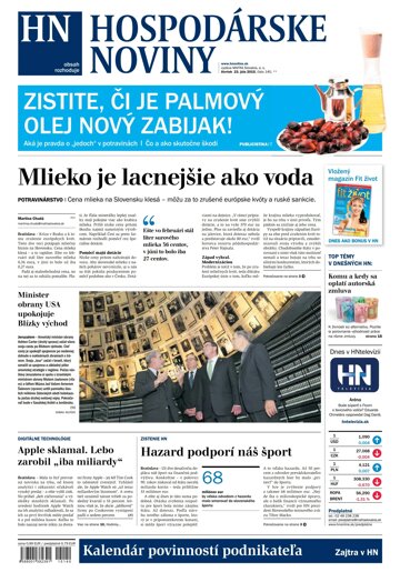 Obálka e-magazínu Hospodárske noviny 23.07.2015