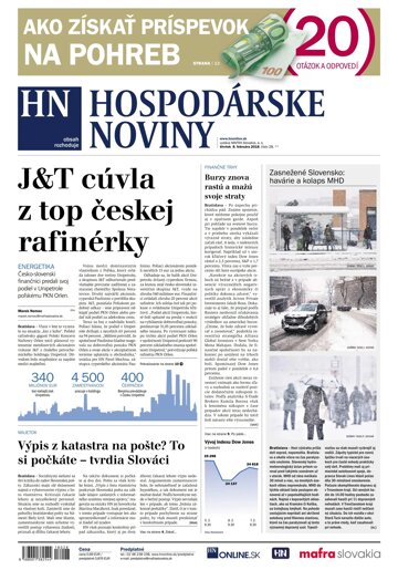 Obálka e-magazínu Hospodárske noviny 08.02.2018