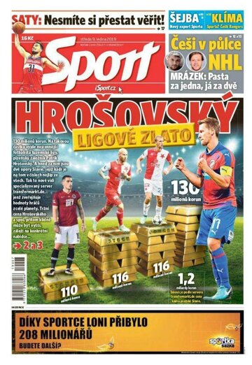 Obálka e-magazínu Sport 9.1.2019