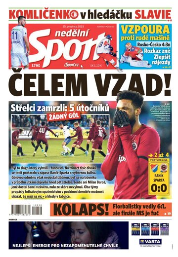 Obálka e-magazínu Nedělní Sport 15.12.2019