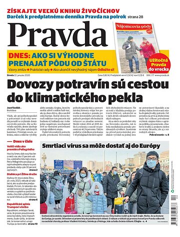 Obálka e-magazínu Pravda 22. 1. 2020