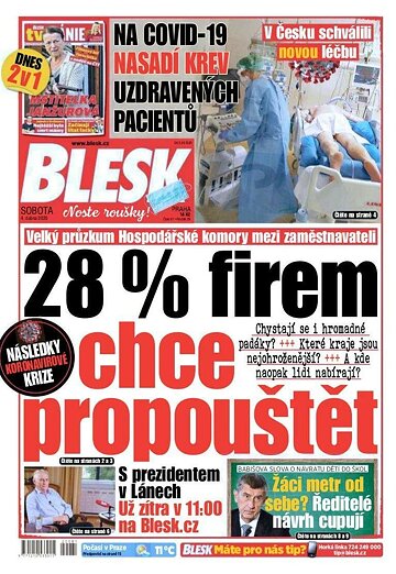 Obálka e-magazínu Blesk 4.4.2020