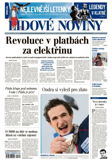 Obálka e-magazínu Lidové noviny 15.8.2022
