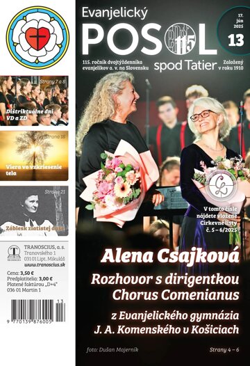Obálka e-magazínu Evanjelický posol spod Tatier 13/2025
