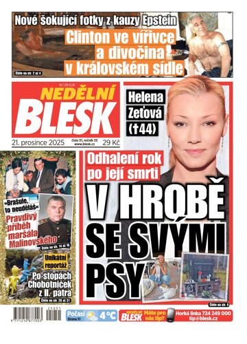 Obálka e-magazínu Nedělní Blesk 21.12.2025