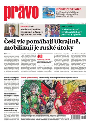 Obálka e-magazínu Deník Právo 3.8.2026
