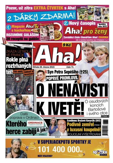 Obálka e-magazínu AHA! 25.3.2015