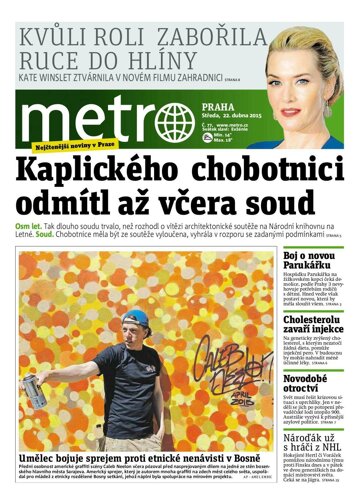 Obálka e-magazínu deník METRO 22.4.2015