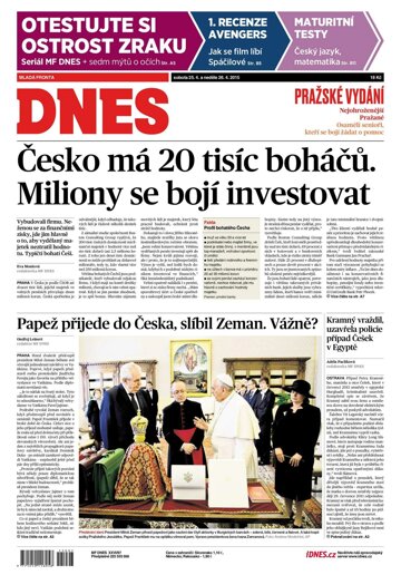 Obálka e-magazínu MF Dnes 25.4.2015