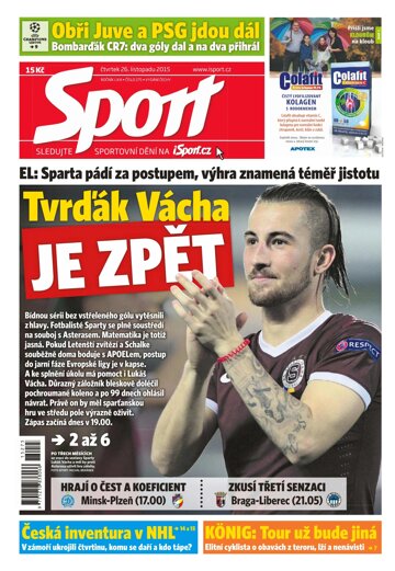 Obálka e-magazínu Sport 26.11.2015