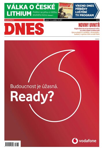 Obálka e-magazínu MF Dnes 7.10.2017