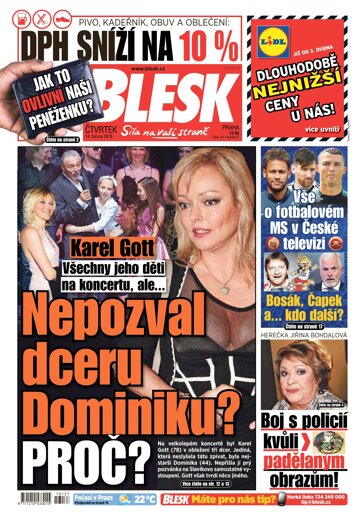 Obálka e-magazínu Blesk 14.6.2018