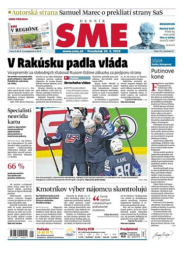 Obálka e-magazínu SME 20.5.2019