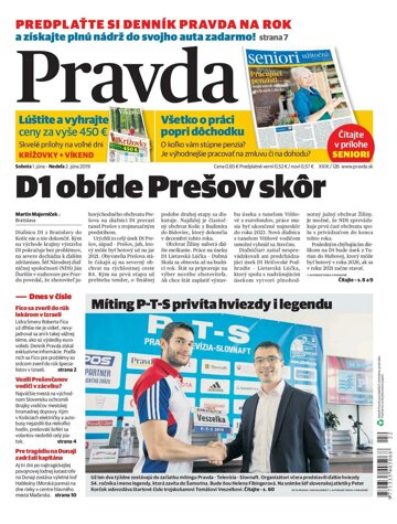 Obálka e-magazínu Pravda 1. 6. 2019