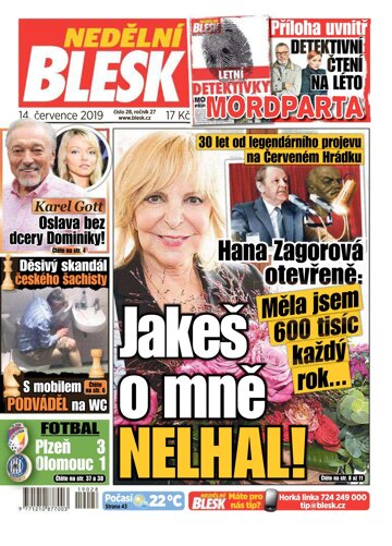 Obálka e-magazínu Nedělní Blesk 14.7.2019