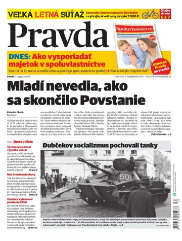 Obálka e-magazínu Pravda 21. 8. 2019