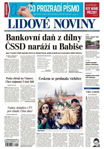 Obálka e-magazínu Lidové noviny 1.10.2019