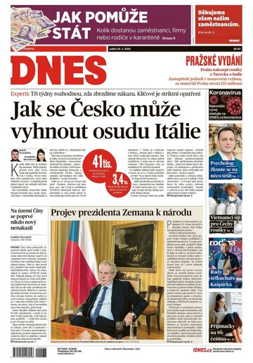 Obálka e-magazínu MF Dnes 20.3.2020