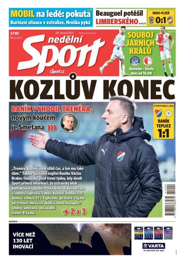 Obálka e-magazínu Nedělní Sport 28.2.2021