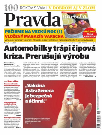 Obálka e-magazínu Pravda 19. 3. 2021