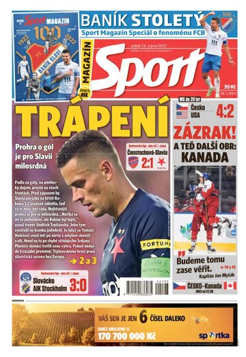 Obálka e-magazínu Sport 19.8.2022