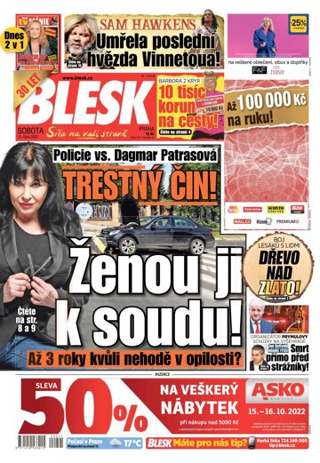 Obálka e-magazínu Blesk 15.10.2022