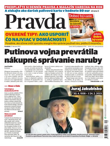 Obálka e-magazínu Pravda 27. 2. 2023