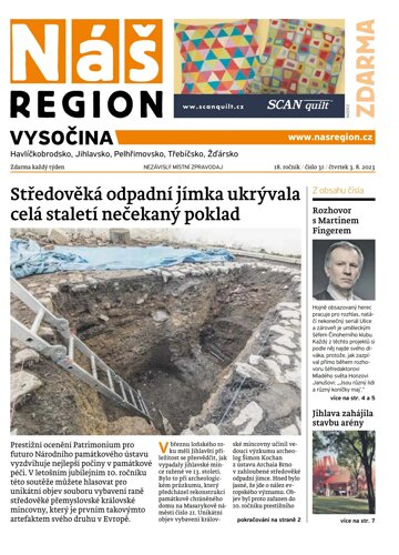 Obálka e-magazínu Náš Region - Vysočina 31/2023