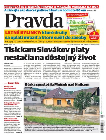 Obálka e-magazínu Pravda 10. 7. 2024