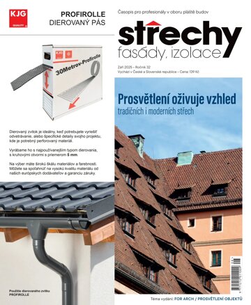 Obálka e-magazínu Střechy, Fasády, Izolace 8/2025