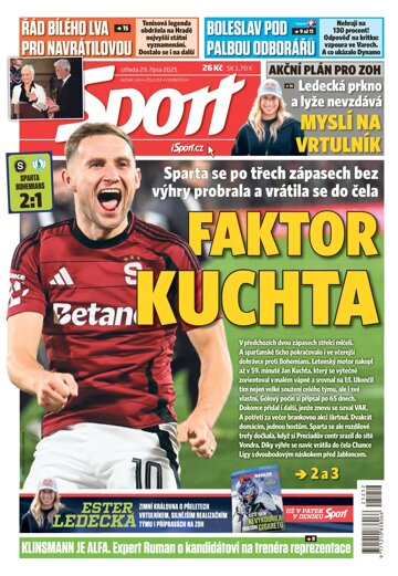 Obálka e-magazínu Sport 29.10.2025