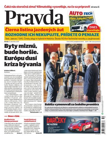 Obálka e-magazínu Pravda 10. 12. 2025