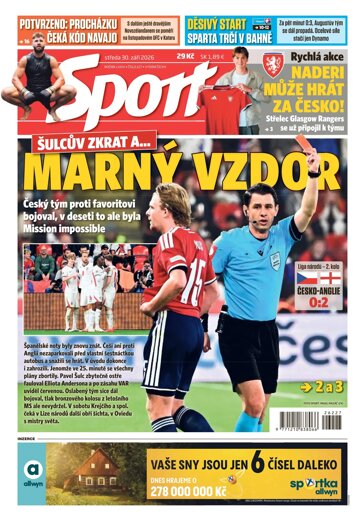 Obálka e-magazínu Sport 30.9.2026