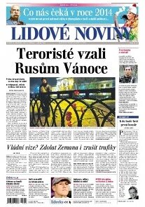 Obálka e-magazínu Lidové noviny 31.12.2013