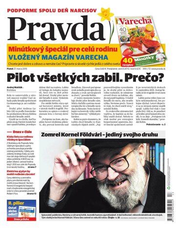 Obálka e-magazínu Pravda 27. 3. 2015