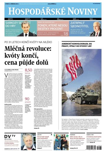 Obálka e-magazínu Hospodářské noviny 063 - 31.3.2015