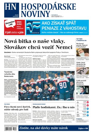 Obálka e-magazínu Hospodárske noviny 05.05.2015