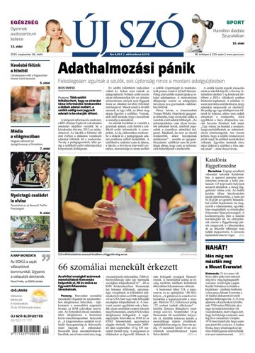 Obálka e-magazínu Új Szó 28.9.2015