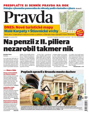 Obálka e-magazínu Pravda 23.11.2015