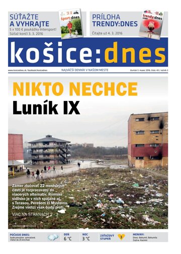 Obálka e-magazínu košice:dnes 3.3.2016