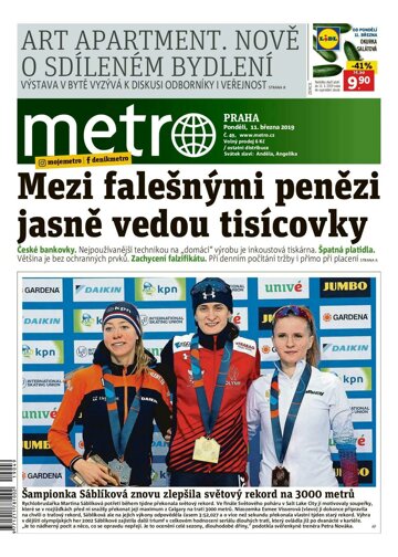 Obálka e-magazínu deník METRO 11.3.2019