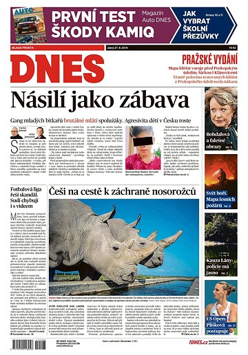 Obálka e-magazínu MF Dnes 27.8.2019