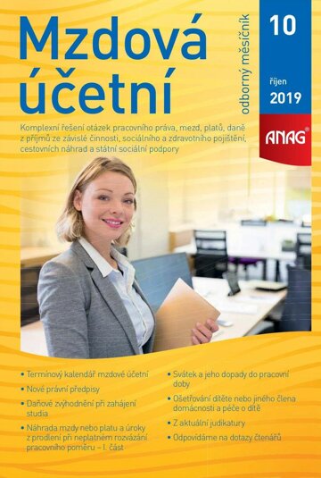 Obálka e-magazínu Mzdová účetní 2019 10/19