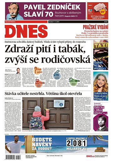 Obálka e-magazínu MF Dnes 7.11.2019